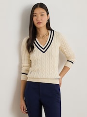 Lauren Ralph Lauren Cream Sweater Pullover Vest - Image 1 of 5