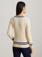 Lauren Ralph Lauren Cream Sweater Pullover Vest - Image 3 of 5