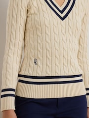 Lauren Ralph Lauren Cream Sweater Pullover Vest - Image 4 of 5