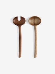 MADE.COM Brown Cabral Salad Servers - Image 3 of 3