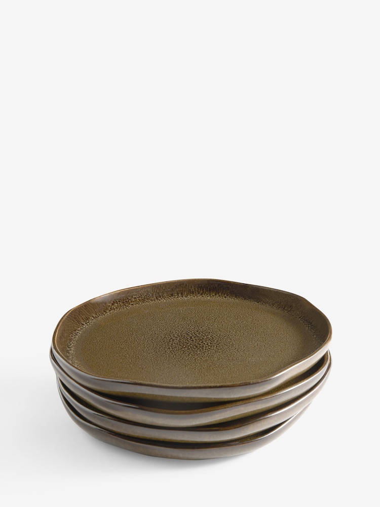 MADE.COM 4 Pack Brown Travellers Rest Side Plates - Image 4 of 4