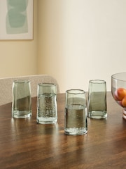 MADE.COM 4 Pack Green Hiball Glass Solid Colour Spray - Image 1 of 3