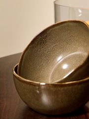 MADE.COM 4 Pack Brown Travellers Rest Cereal Bowls - Image 3 of 5