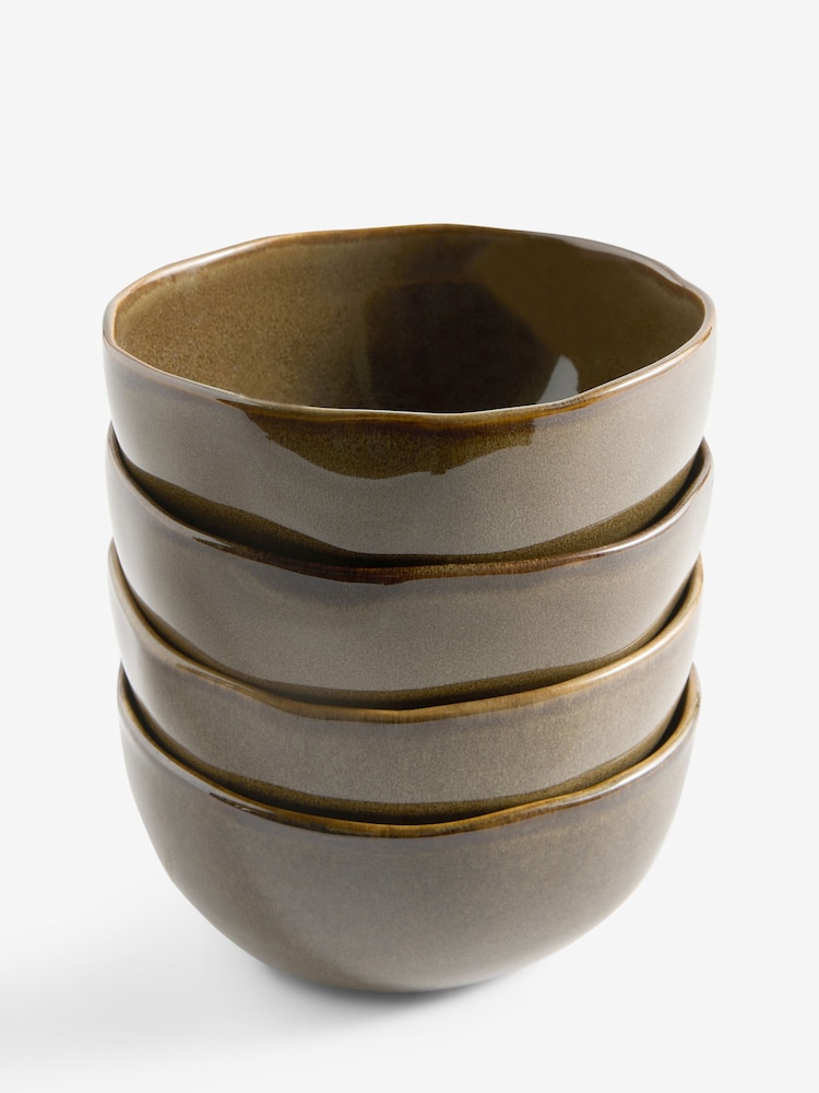 MADE.COM 4 Pack Brown Travellers Rest Cereal Bowls - Image 5 of 5