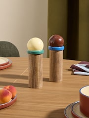 MADE.COM Brown Bolla Salt & Pepper Grinders - Image 1 of 3