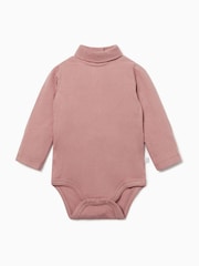 MORI Pink Ribbed Roll Neck Supersoft Bodysuit - Image 2 of 2