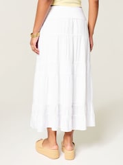 Hollister White Foldover Maxi Skirt - Image 3 of 6
