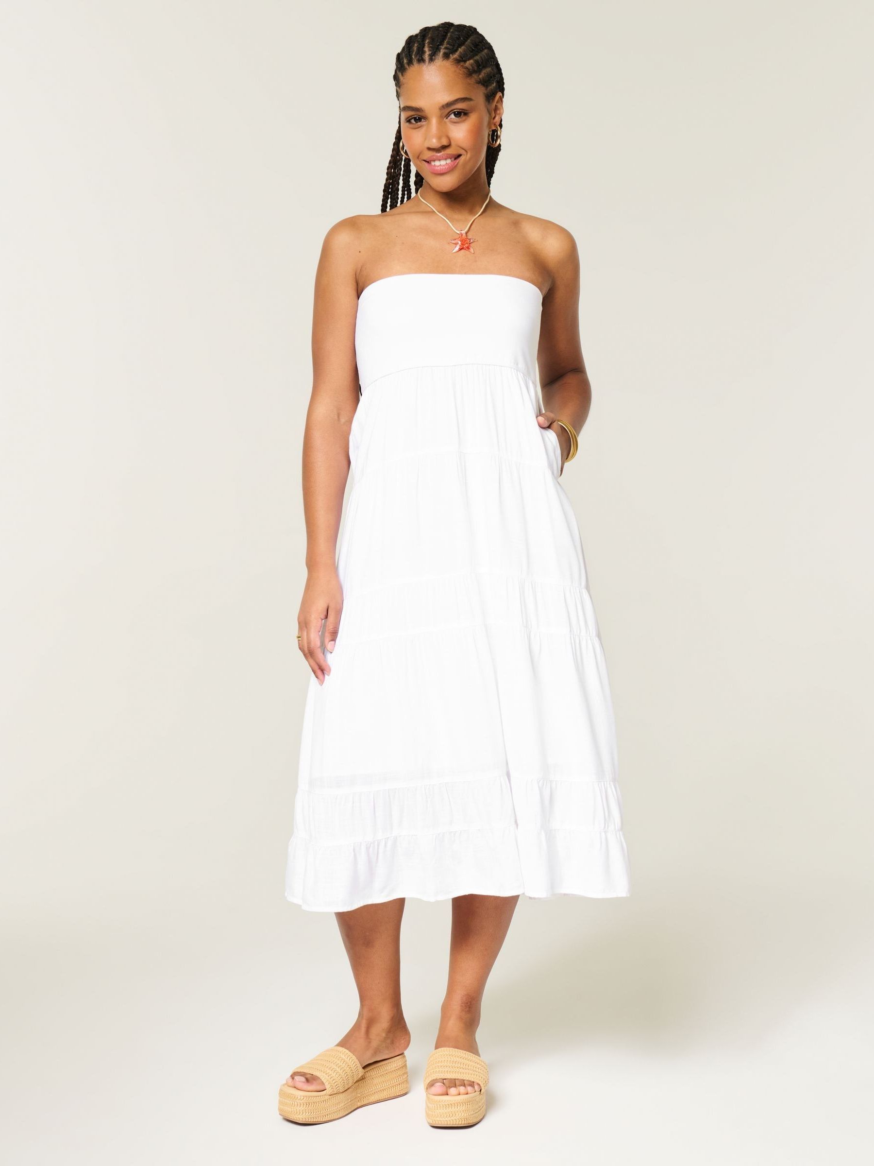 Buy Hollister White Foldover Maxi Skirt from Next USA