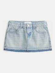 Hollister Blue Low Rise Denim Mini Skirt - Image 3 of 3