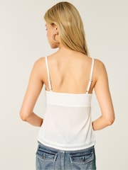 Hollister White Bare Shine Babydoll Cami Top - Image 2 of 5
