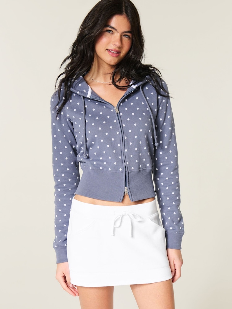 Hollister White Jersey Tie Waist Mini Skirt - Image 1 of 5