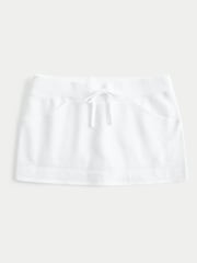 Hollister White Jersey Tie Waist Mini Skirt - Image 4 of 5