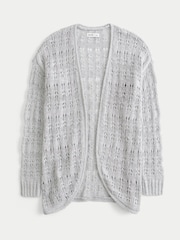 Hollister Grey Long-Length No-Close Cardigan - Image 4 of 4