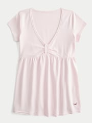 وردي - Hollister Babydoll Short Sleeve Top - Image 4 of 4