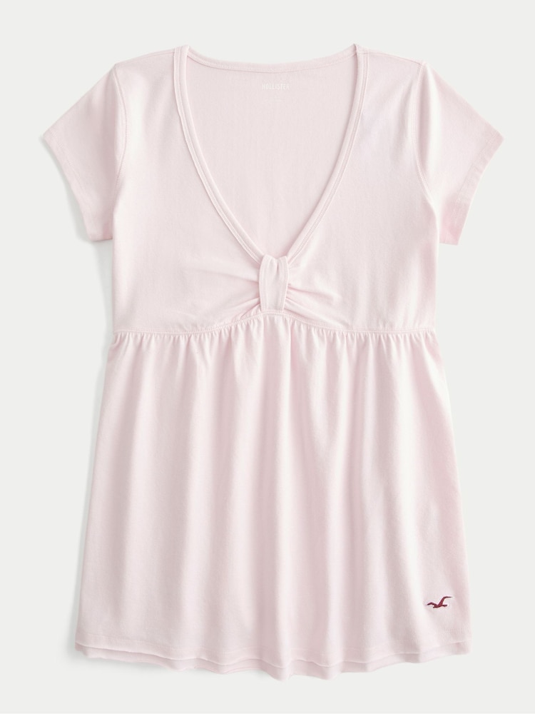 وردي - Hollister Babydoll Short Sleeve Top - Image 4 of 4