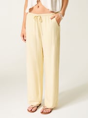 Galben - Hollister Slubby Stripe Pull On Trousers - Imaginea 1 din 4