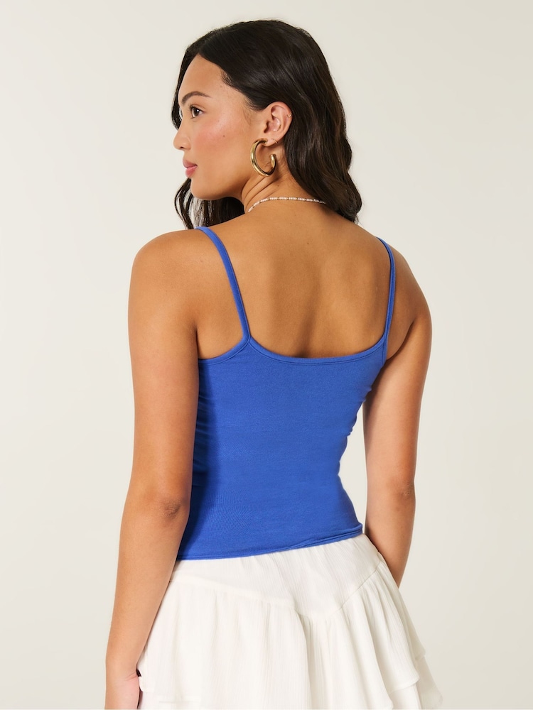 أزرق - Hollister Hibiscus Floral Strappy Cami Top - Image 2 of 6