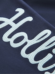 Blau - Hollister Feel Good Wide Leg Logo Graphic Sweatpant Joggers - Bild 6 von 6