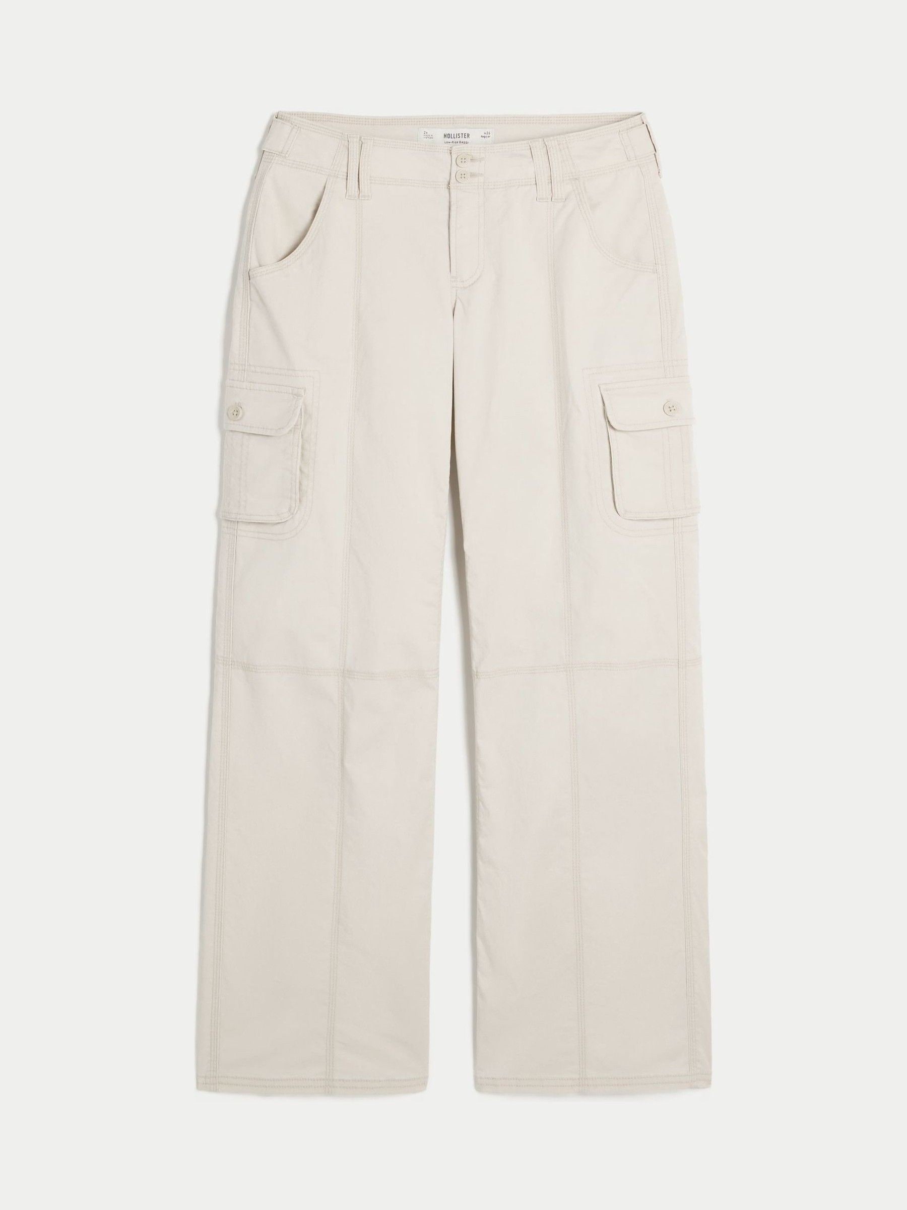 Buy Hollister Y2K Adjustable Baggy Cargo White Pants from Next USA