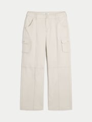 Hollister Y2K Adjustable Baggy Cargo White Pants - Imaginea 1 din 2