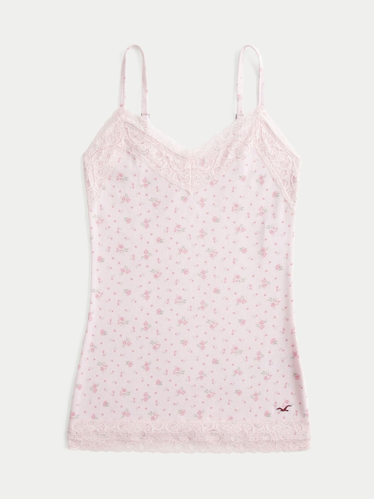 Hollister Lace Trim Layering Camisole - Image 1 of 2 Hollister Lace Trim Layering Camisole - Image 1 of 2