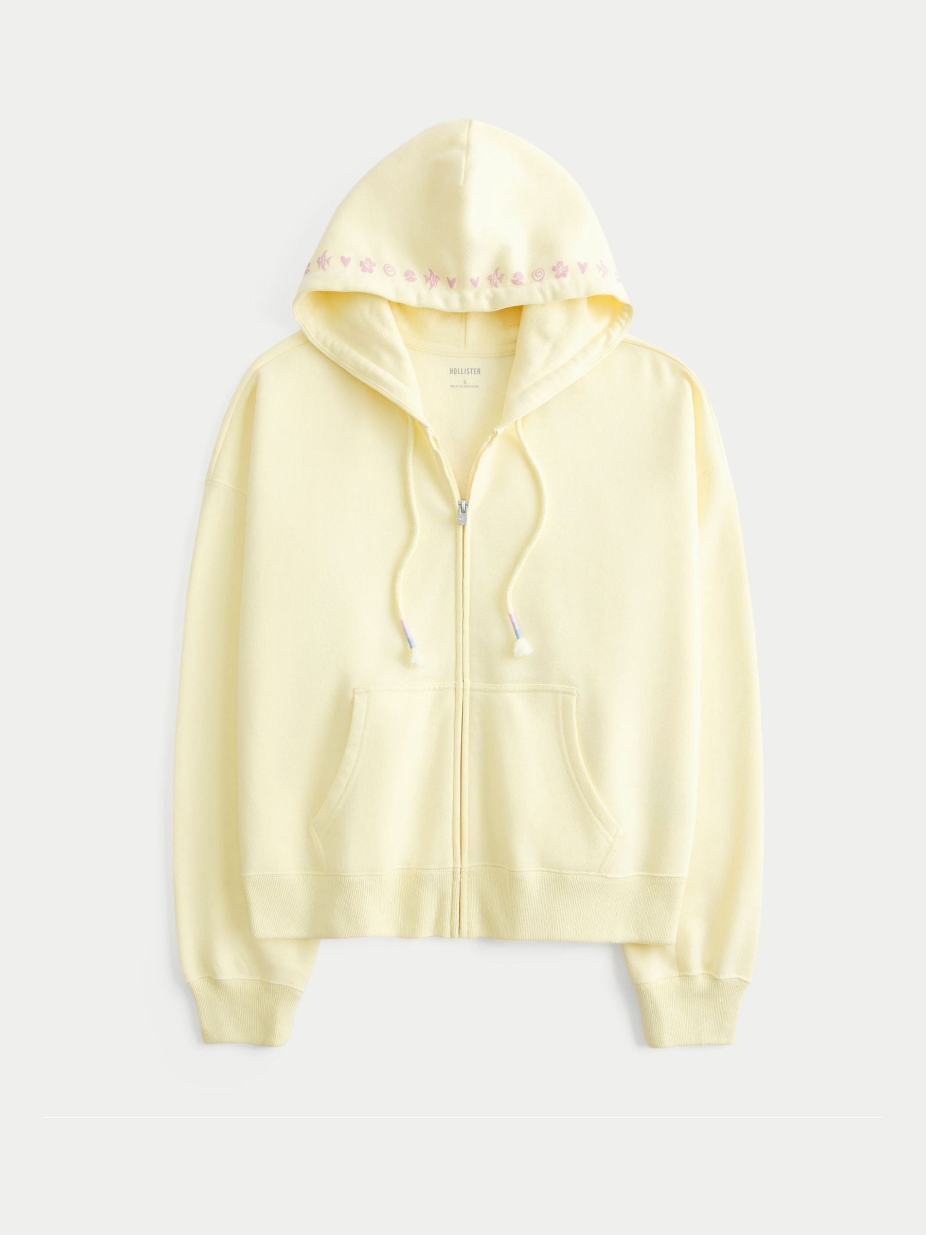 Buy Hollister Yellow Easy Beachy Graphic Zip-Up Hoodie from Next USA