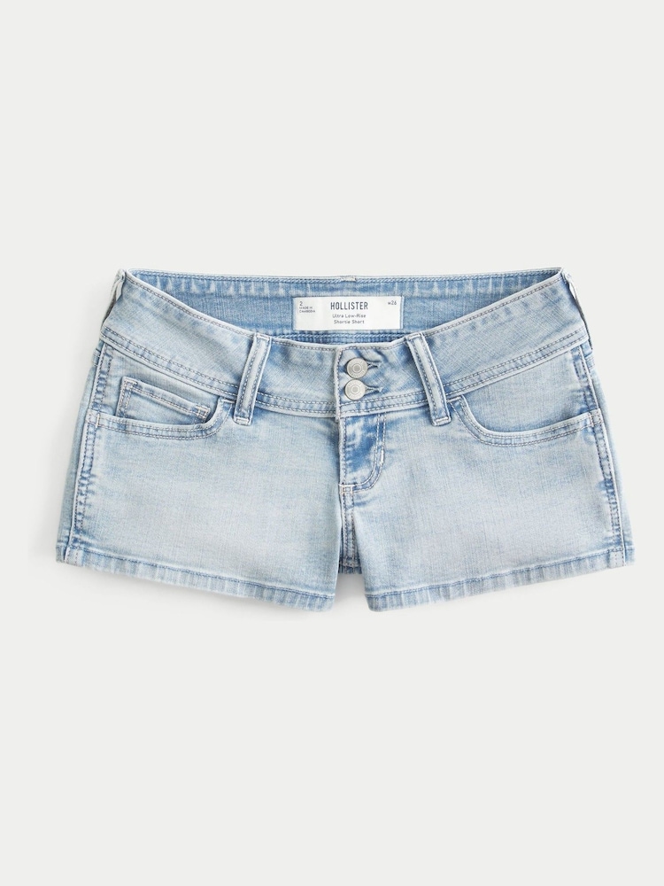 Hollister Ultra Low Rise Denim Mini Shorts - Bild 4 von 4