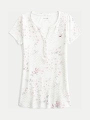 Hollister White Short-Sleeve Icon Henley - Image 1 of 1