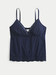 Hollister Blue Embroidered Sequin Top - Image 4 of 5