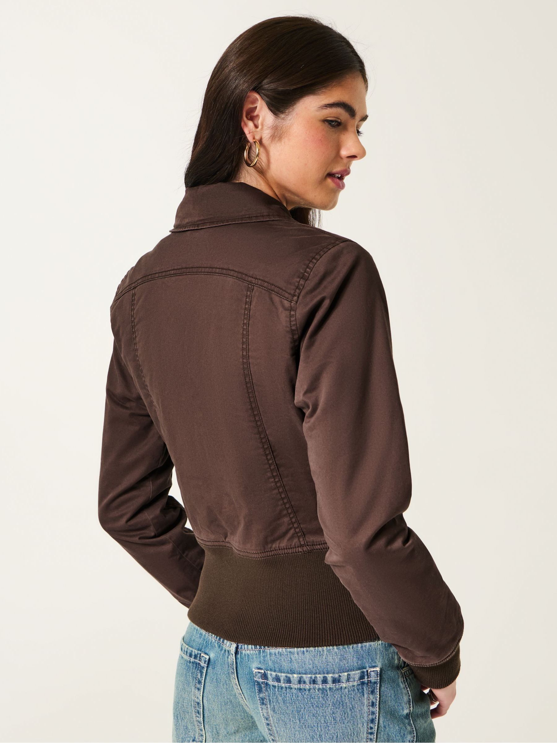 Y2K ホリスター Hollister Twill Zip-Up jacket Women's Zip-Up Twill Jacket | Women's Jackets & Coats