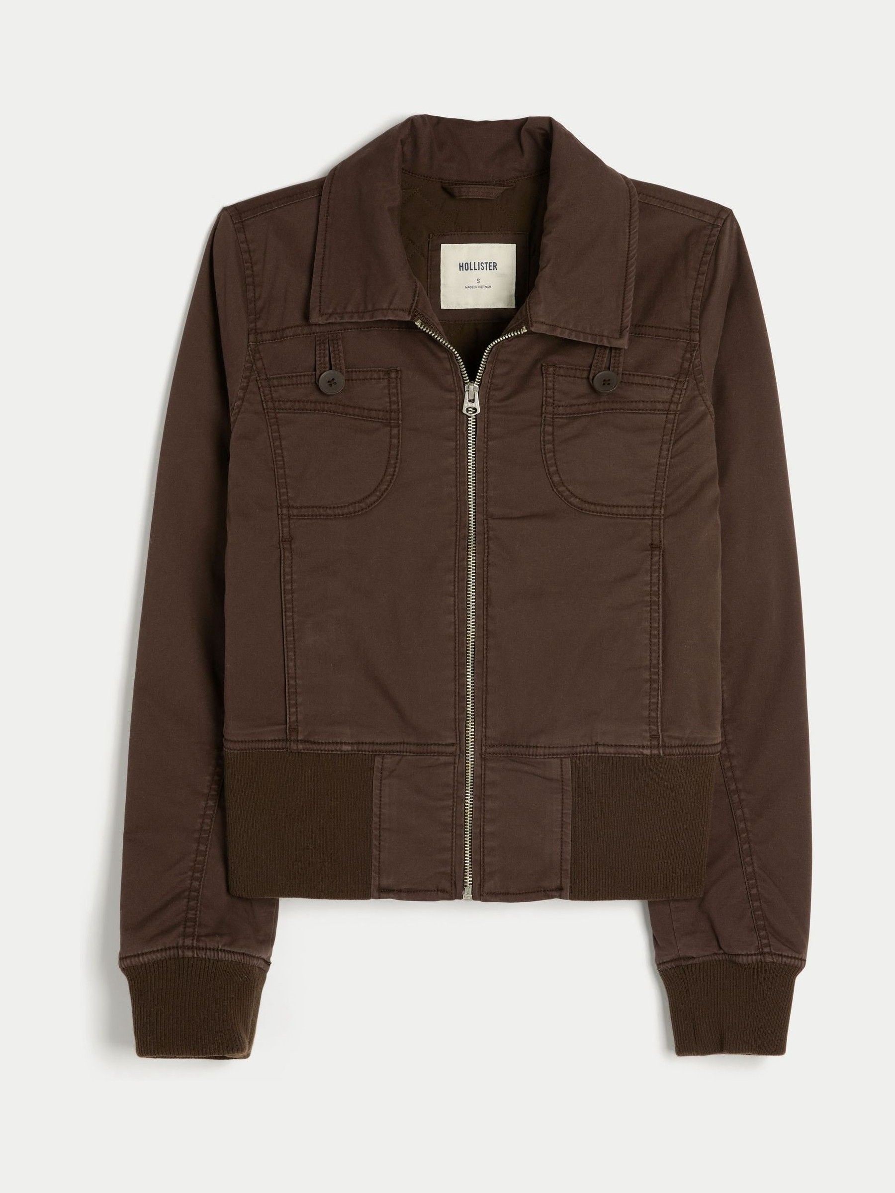 Y2K ホリスター Hollister Twill Zip-Up jacket Women's Twill Zip-Up Jacket | Women's Clearance | HollisterCo.ca