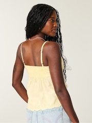 Hollister Yellow Embroidered Sequin Top - Image 2 of 5