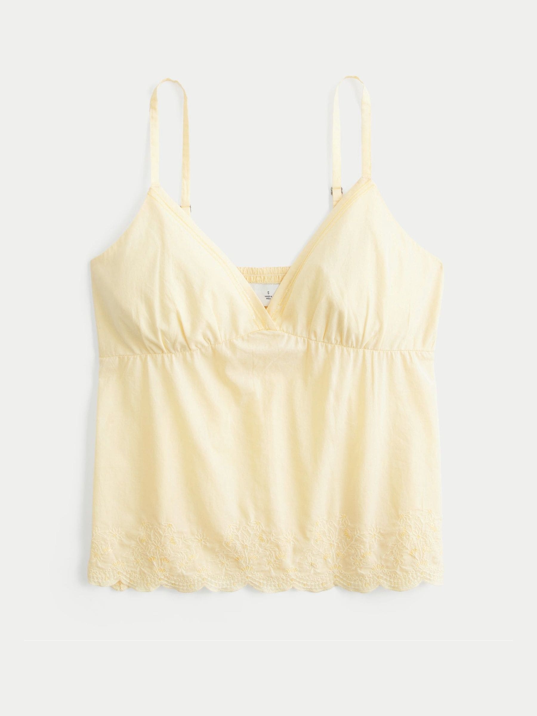 Buy Hollister Yellow Embroidered Sequin Top from Next Canada