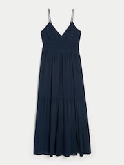 Hollister Blue Embroidered Strappy Maxi Dress - Image 4 of 5