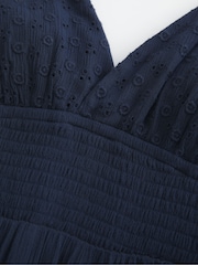 Hollister Blue Embroidered Strappy Maxi Dress - Image 5 of 5