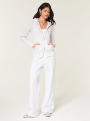 Hollister Grey Graphic Zip Through Hoodie - Image 3 of 4