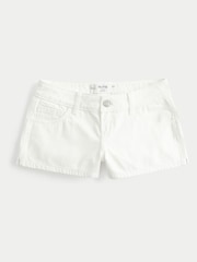 Hollister White Low Rise Denim Mini Shorts - Image 3 of 3