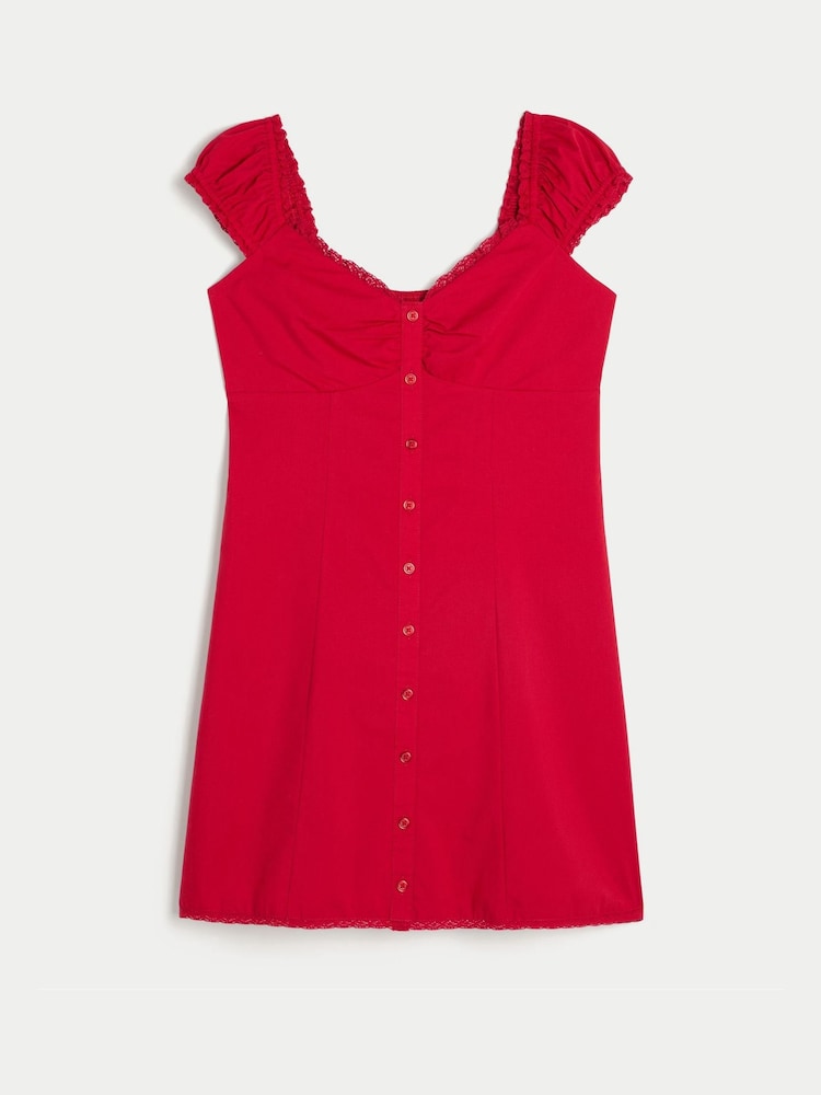 hollister red midi dress Hollister - Mini Dress - Women - Cotton/Polyester/Spandex - L
