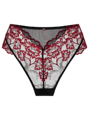 Ann Summers Black/Red High Waist Sexy Lace Knickers - Image 5 of 5