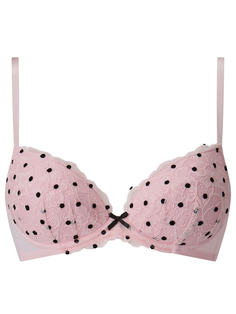 Ann Summers Pink Pad Plunge Sexy Lace Underwired Bra - Image 5 of 5