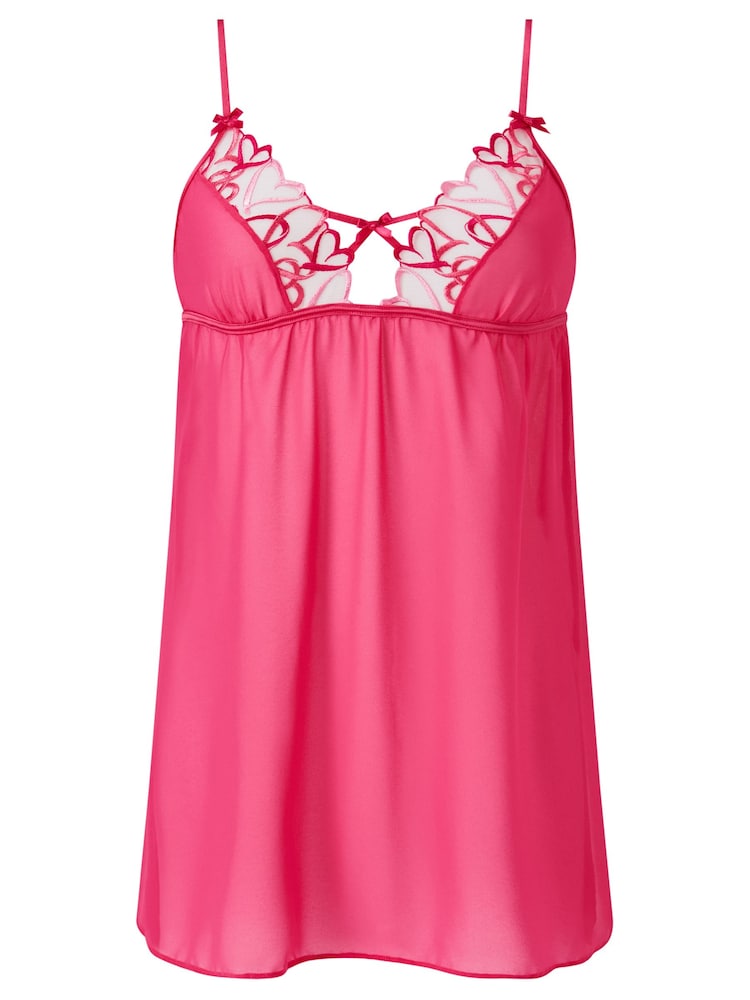 Ann Summers Pink Love Struck Heart Embroidery Chemise - Image 5 of 5