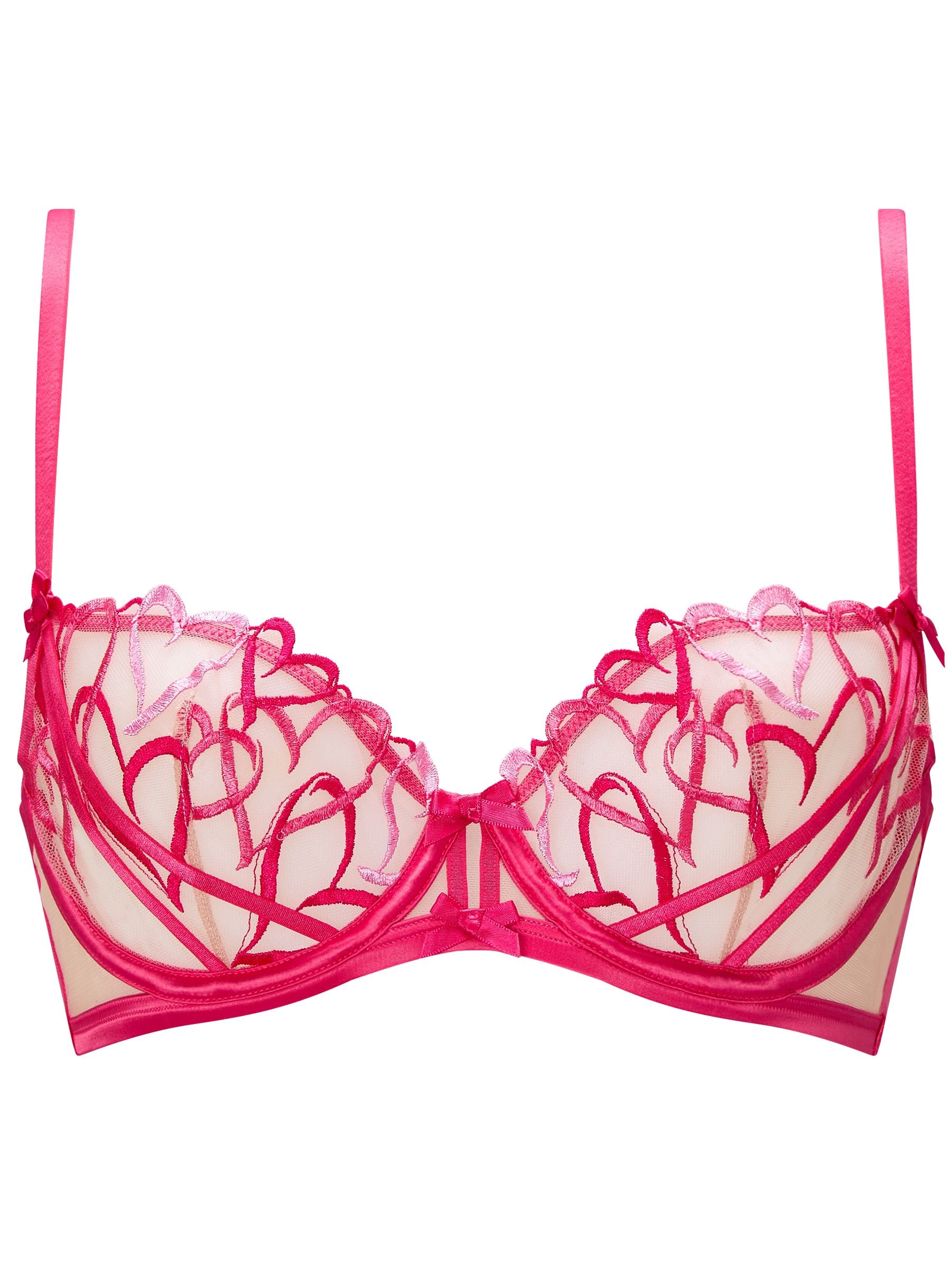 Buy Ann Summers Pink Love Struck Heart Embroidery Non Padded