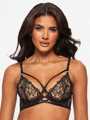 Ann Summers Black Untold Desire Lace Non Padded Plunge Bra - Image 4 of 5