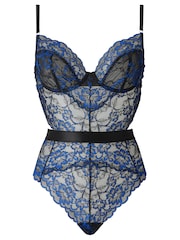 Μαύρο/Μπλε - Ann Summers Hold Me Tight δαντελένιο κορμάκι - Εικόνα 5 του 5