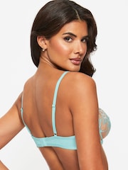 Ann Summers Blue Devoted To You Floral Embroidery Non Padded Balcony Bra - Image 2 of 5