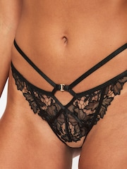 Ann Summers Black Valentine's Untold Desire Lace Thong - Image 3 of 5