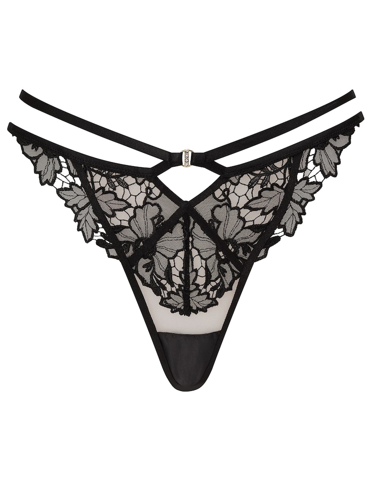 Ann Summers Black Valentine's Untold Desire Lace Thong - Image 5 of 5