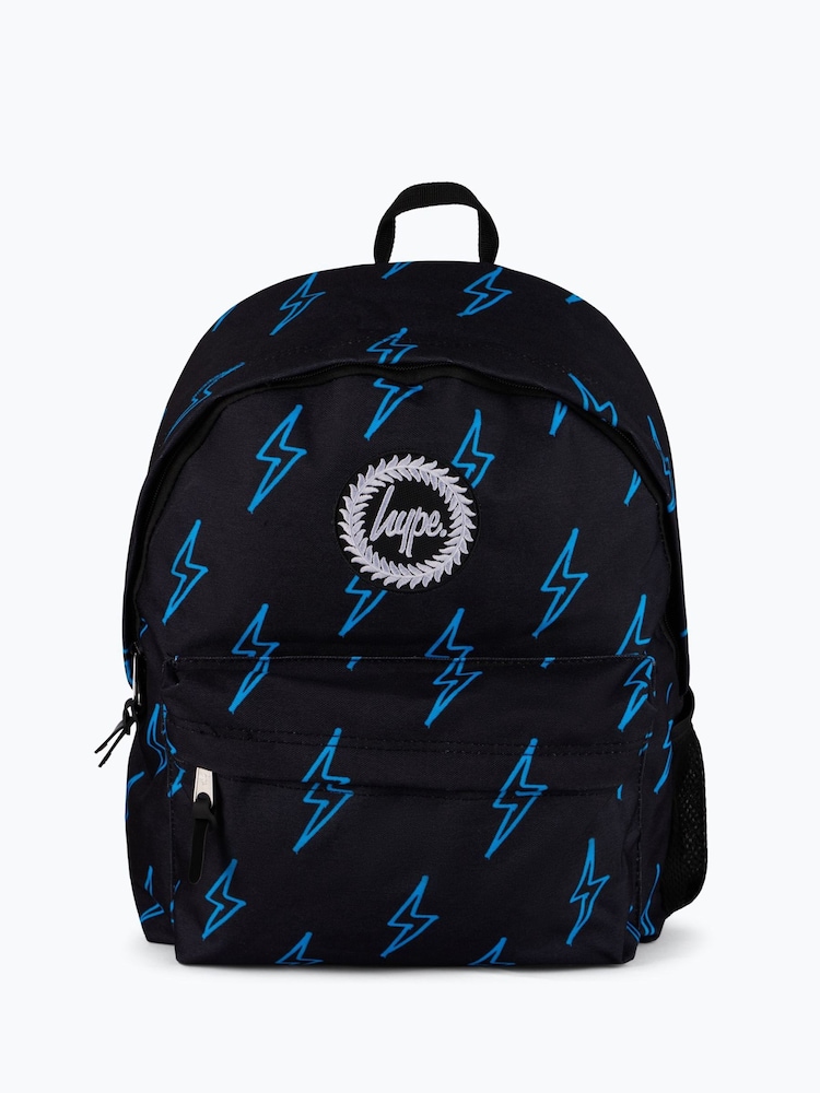 Hype Unisex Black Blue Lightning Backpack - Image 1 of 6