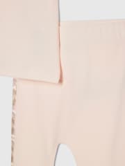 River Island Pink Branded Satin Bow T-Shirt and Leggings Set - Image 5 of 5