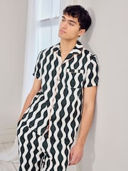 Chelsea Peers Cotton Poplin Wavy Stripe Long Pyjamas Set - Bild 2 von 6